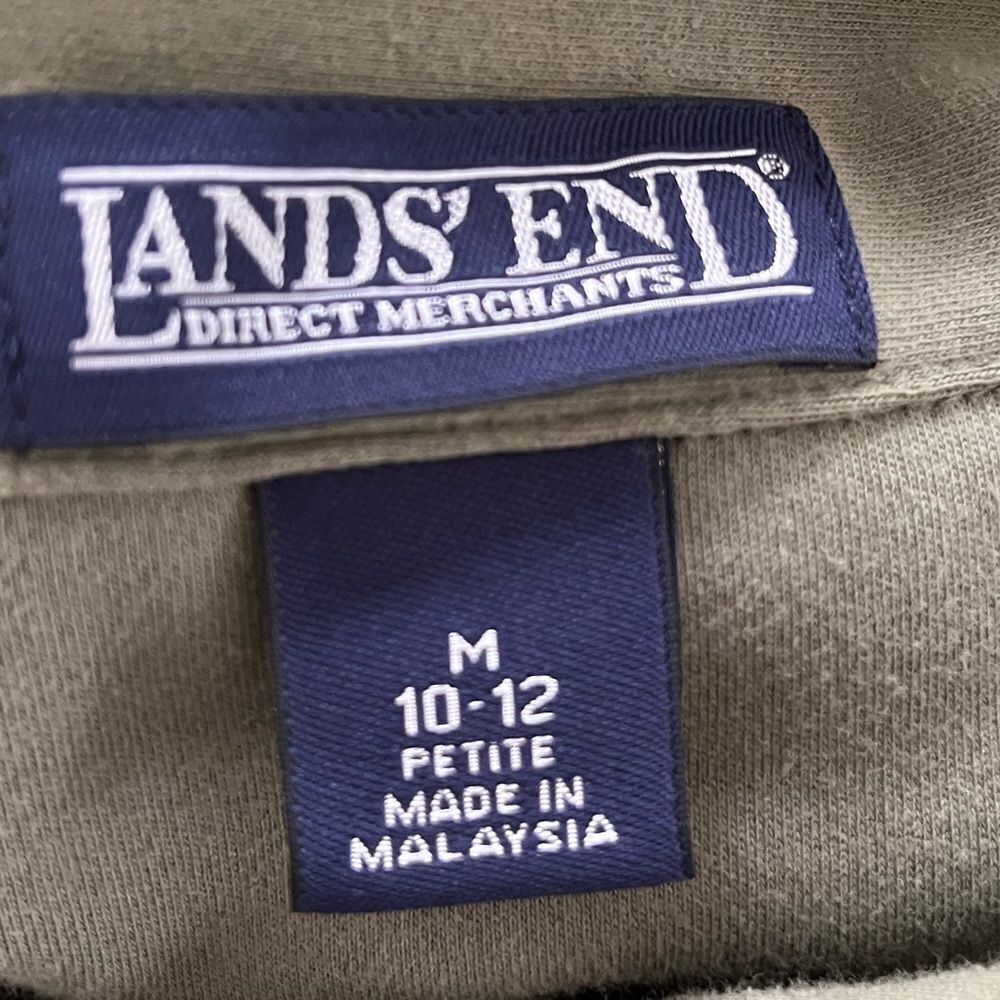 Land’s End olive green maxi dress with v neckline and elastic waist sz 10-12, M - Picture 5 of 5